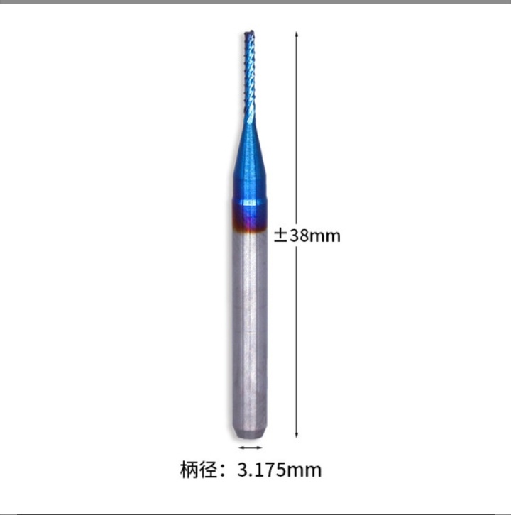 Tungsten Steel Engraving Milling Cutter Bit (Blue-Plated Carbide Bit) - Image 3
